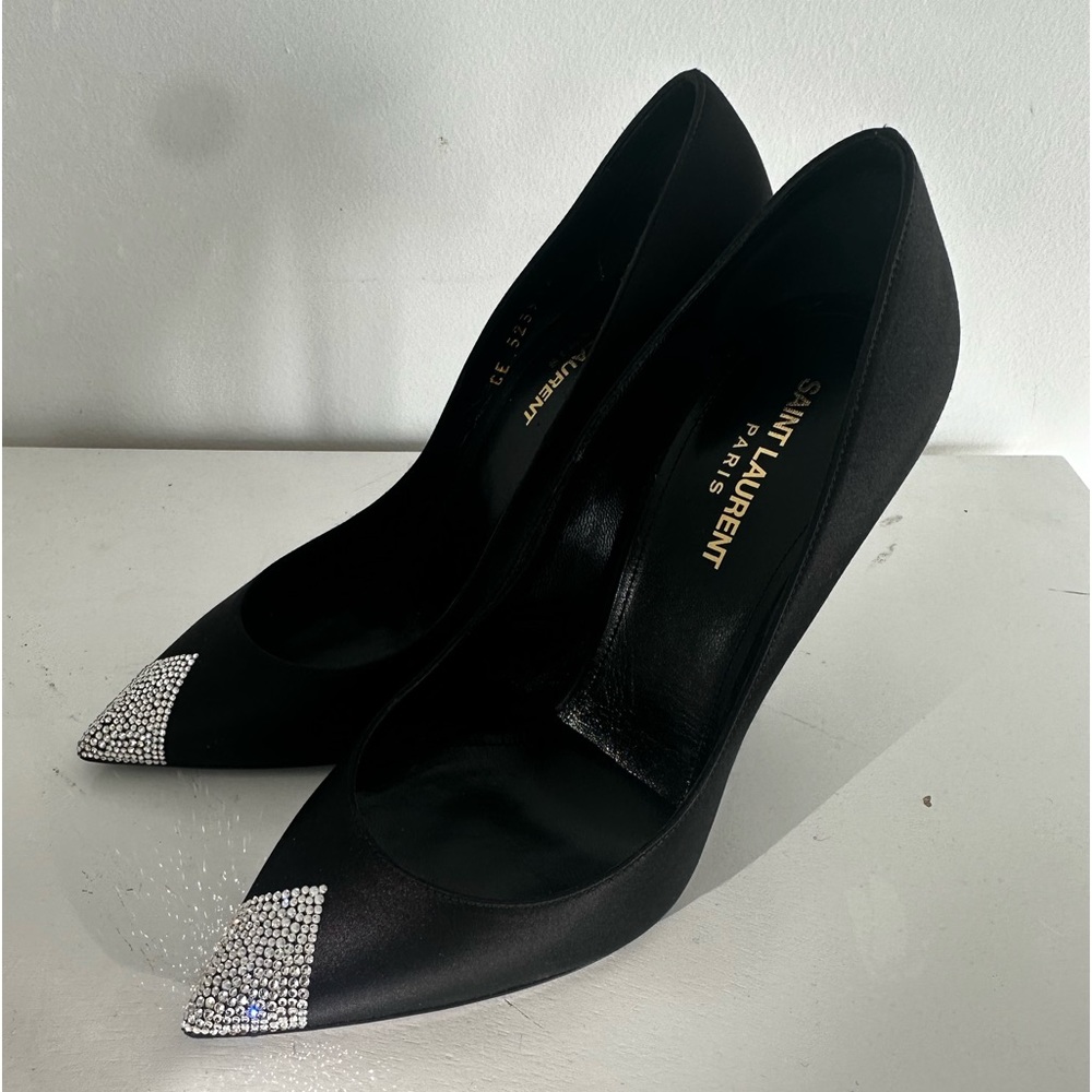 SAINT LAURENT heels with Swarovski crystals